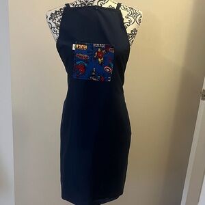 Navy Blue Comic apron